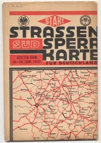 Image du vendeur pour Straensperrkarte fr Deutschland. Ausgabe Sd gltig vom 16.-30. Juni 1930. 2. Jahrgang Nummer 10 mis en vente par Versandantiquariat Hsl