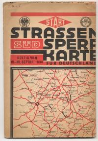 Image du vendeur pour Straensperrkarte fr Deutschland. Ausgabe Sd gltig vom 16.-30. September 1930. 2. Jahrgang Nummer 10 mis en vente par Versandantiquariat Hsl