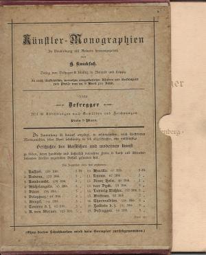 Bild des Verkufers fr Defregger. (Knstler-Monographien, Band 18). Im Originalschuber zum Verkauf von Versandantiquariat Hsl