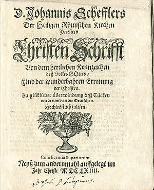 Bild des Verkufers fr Christen-Schrifft Von dem herrlichen Kennzeichen de Volkes GOttes, und der wunderbahren Errettung der Christen. Zu glklicher berwindung de Trken wiederumb an die Deutschen. Hochtrstlich zulesen. Zum andernmahl auffgelegt. 76 S. Kl.-4. Neuer Halbpergamentbd. zum Verkauf von Antiquariat Wolfgang Braecklein