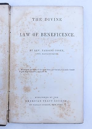 Imagen del vendedor de The Divine Law of Beneficence a la venta por Shelley and Son Books (IOBA)