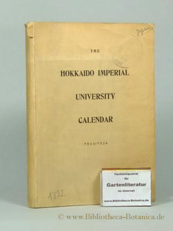The Hokkaido Imperial University Calender. 1933-1934.