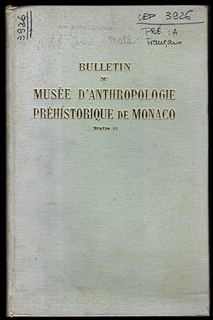 Bulletin du Musée d'anthropologie préhistorique de Monaco [XIII, année 1966]