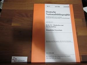 Image du vendeur pour Musikalien und Musikschriften Monatliches Verzeichnis Juli 1992 mis en vente par Antiquariat im Kaiserviertel | Wimbauer Buchversand