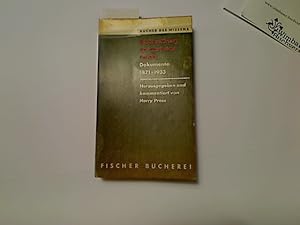 Bild des Verkufers fr Die Zerstrung der deutschen Politik : Dokumente 1871-1933. Hrsg. u. kommentiert Harry Pross, Fischer-Bcherei ; 264 Bcher des Wissens zum Verkauf von Antiquariat im Kaiserviertel | Wimbauer Buchversand