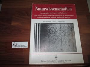 Bild des Verkufers fr Die Naturwissenschaften - Organ der Max-Planck-Gesellschaft zur Frderung der Wissenschaften Heft 8 / 81 zum Verkauf von Antiquariat im Kaiserviertel | Wimbauer Buchversand