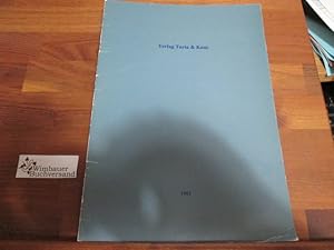 Bild des Verk�ufers f�r Verlagsprospekt Turia & Kant 1992 Mit einem Text "Che voui" von Slavoj Zizek zum Verkauf von Antiquariat im Kaiserviertel | Wimbauer Buchversand