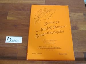 Bild des Verkufers fr Beitrge zur Rudolf Steiner Gesamtausgabe.Nr. 101 zum Verkauf von Antiquariat im Kaiserviertel | Wimbauer Buchversand