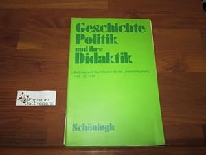 Bild des Verkufers fr Geschichte Politik und ihre Didaktik Heft 1/2 1978 zum Verkauf von Antiquariat im Kaiserviertel | Wimbauer Buchversand