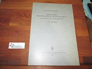 Thesaurus Inscriptionum Aegyptiacarum. Altägyptische Inschriften. V./VI. Abteilung