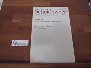 Imagen del vendedor de Scheidewege. Jahresschrift fr skeptisches Denken. Jahrgang 8, Heft 2. 1978 a la venta por Antiquariat im Kaiserviertel | Wimbauer Buchversand