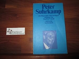 Bild des Verkufers fr Peter Suhrkamp : zur Biographie e. Verlegers in Daten, Dokumenten u. Bildern. vorgelegt von Siegfried Unseld unter Mitw. von Helene Ritzerfeld, suhrkamp-taschenbcher ; 260 zum Verkauf von Antiquariat im Kaiserviertel | Wimbauer Buchversand