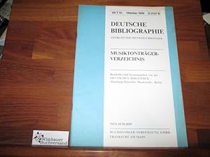 Image du vendeur pour Musiktontrgerverzeichnis Oktober 1989 mis en vente par Antiquariat im Kaiserviertel | Wimbauer Buchversand