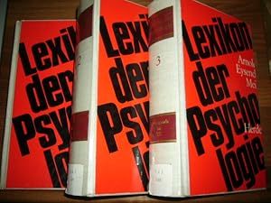 Lexikon der Psychologie. Erster, Zweiter und Dritter Band