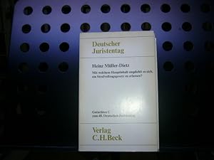 Bild des Verkufers fr Mit welchem Hauptinhalt empfiehlt es sich, ein Strafvollzugsgesetz zu erlassen? zum Verkauf von Antiquariat im Kaiserviertel | Wimbauer Buchversand