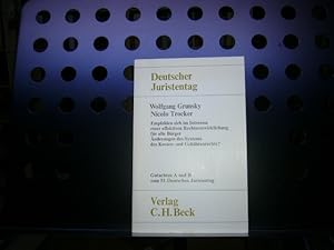 Bild des Verkufers fr Empfehlen sich im Interesse einer effektiven Rechtsverwirklichung fr alle Brger nderungen des Systems des Kosten- und Gebhrenrechts? zum Verkauf von Antiquariat im Kaiserviertel | Wimbauer Buchversand