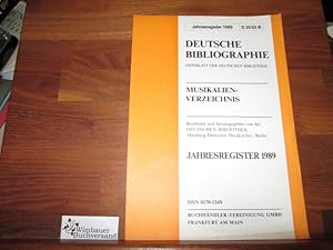 Image du vendeur pour Musikalienverzeichnis Jahresregister 1989 mis en vente par Antiquariat im Kaiserviertel | Wimbauer Buchversand