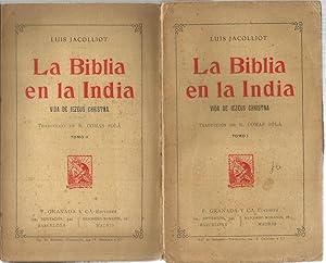 Bild des Verkufers fr La biblia en la India. Vida de Iezeus Christna 2 tomos zum Verkauf von Libreria Sanchez