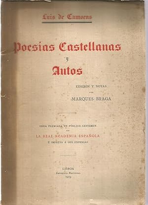Bild des Verkufers fr Poesias castellanas y autos zum Verkauf von Libreria Sanchez