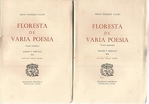 Bild des Verkufers fr Floresta de varia poesia 2 tomos zum Verkauf von Libreria Sanchez