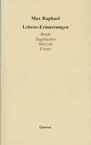 Seller image for Lebens-Erinnerungen. Briefe, Tagebcher, Skizzen, Essays. Herausgegeben von Hans-Jrgen Heinrichs. for sale by Altstadt Antiquariat Goslar