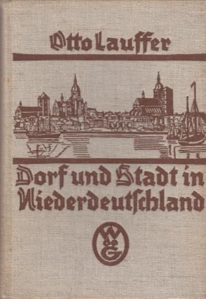 Dorf und Stadt in Niederdeutschland.