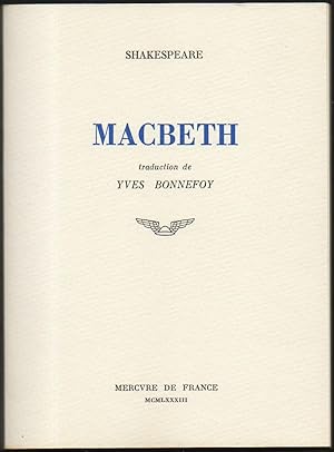 Seller image for MACBETH for sale by Librairie Le Livre Penseur