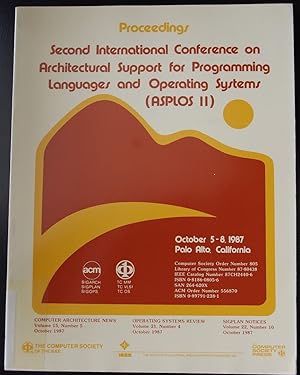 Immagine del venditore per Architectural Support for Programming Language and Operating Systems: 2nd: International Conference Proceedings venduto da GuthrieBooks