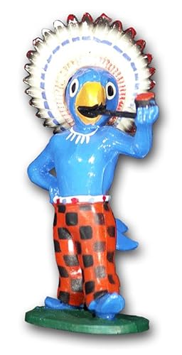 Farbige Globi-Indianerhäuptling-Figur aus Kunststoff (6,5 cm).