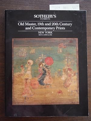 OLD MASTER, 19TH AND 20TH CENTURY AND CONTEMPORARY PRINTS- Sotheby's NY sale May 15, 16 1986 # 54...