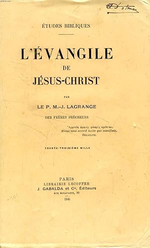 Seller image for L'EVANGILE DE JESUS-CHRIST for sale by Le-Livre