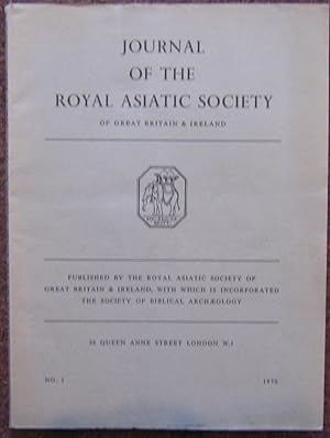 Bild des Verkufers fr JOURNAL OF THE ROYAL ASIATIC SOCIETY OF GREAT BRITAIN & IRELAND. NO. 1 zum Verkauf von Graham York Rare Books ABA ILAB