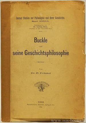 Seller image for Buckle und seine Geschichtsphilosophie. for sale by Antiquariaat Isis