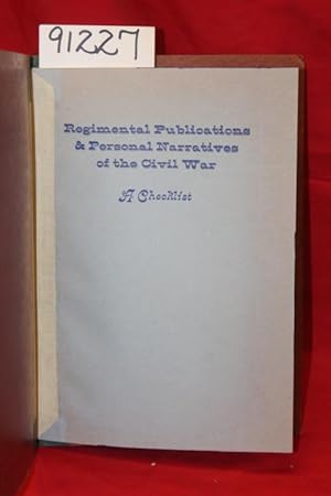 Immagine del venditore per Regimental Publications Illinois Civil War: Checklist Vol. I Personal Narratives Northern States Pt I venduto da Princeton Antiques Bookshop