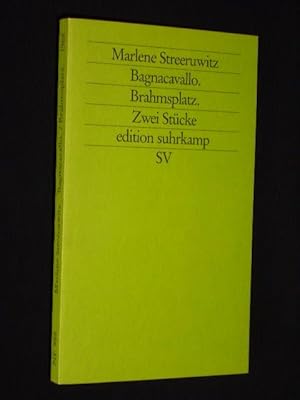 Bild des Verkufers fr Bagnacavallo. Brahmsplatz. Zwei Stcke zum Verkauf von Fast alles Theater! Antiquariat fr die darstellenden Knste