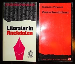 Bild des Verkufers fr 2 Bnde - 1. Literatur in Anekdoten. - 2. Zwischenbilanz. zum Verkauf von erlesenes  Antiquariat & Buchhandlung