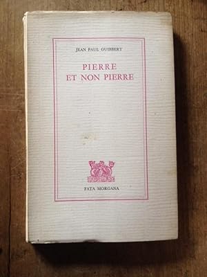 Seller image for Pierre et Non pierre for sale by Librairie des Possibles