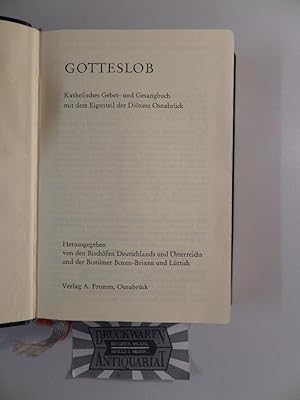 Bild des Verkufers fr Gottlob - Katholisches Gebet- und Gesangbuch mit dem Eigentitel der Dizese Osnabrck. zum Verkauf von Druckwaren Antiquariat