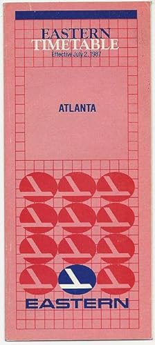 Imagen del vendedor de EASTERN AIRLINE TIMETABLE FOR ATLANTA, EFFECTIVE DECEMBER 15, 1988 a la venta por Gibson's Books