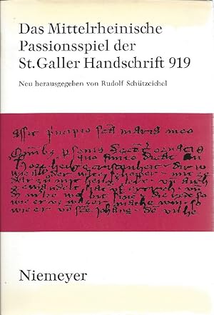 Bild des Verkufers fr Das mittelrheinische Passionsspiel der S[ank]t Galler Handschrift 919 zum Verkauf von Antiquariat Lcke, Einzelunternehmung