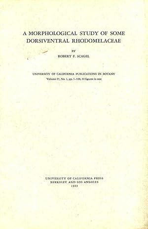 Imagen del vendedor de A Morphological Study of Some Dorsiventral Rhodomelaceae a la venta por Pendleburys - the bookshop in the hills