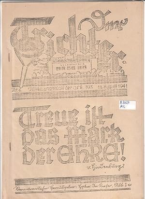 Der Trichter - Nr. 6 Mitteilungsblatt der O.F.K. 393 / 18. August 1941 - Auf Front Zeichnung Sold...