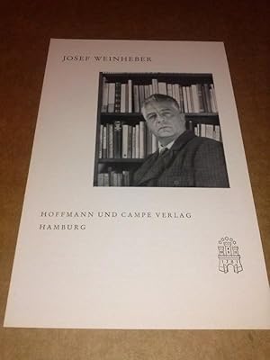 Josef Weinheber - Verlag Hoffmann und Campe, Hamburg - Faltblatt mit Titelbild - innen Pressestim...