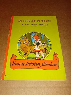 Unsere liebsten Märchen - 3554 - Rotkäppchen und der Wolf - Rückseite mit Werbung: Hafner Modehau...