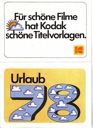 Leporello (groß und farbig) von Kodak mit diversen Titelvorlagen / Für schöne Filme hat Kodak sch...