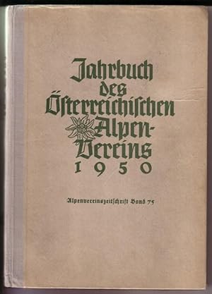 Jahrbuch des Österreichischen Alpenvereins 1950 (Alpenvereinszeitschrift, Band 75). s/w-Frontispi...
