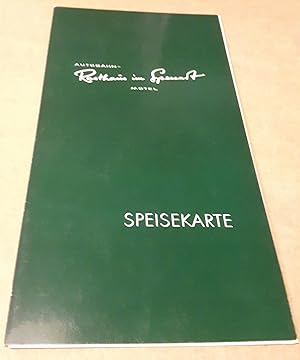 Speisenkarte - Autobahn-Motel Rasthaus im Spessart - Speisekarte