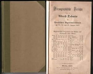 Stenographische Berichte über die Adreß-Debatte des Preußischen Abgeordnetenhauses am 27., 28. un...