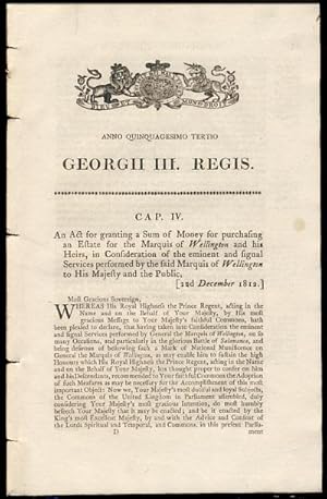 Anno Quinquagesimo Tertio. Georgii III. Regis. Cap. IV. An Act for granting a Sum of Money for pu...