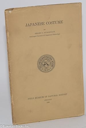 Immagine del venditore per Japanese costume venduto da Bolerium Books Inc.